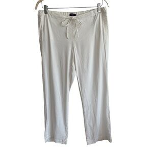 NYDJ White Linen Drawstring Pants, Size 4